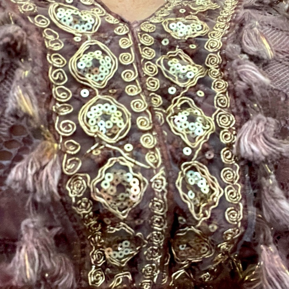 Jewelry embellished Lace dress Italian
